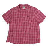 JACK WOLFSKIN Womens Pink Check Shirt L Cotton Outdoor Casual Lightweight