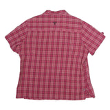 JACK WOLFSKIN Womens Pink Check Shirt L Cotton Outdoor Casual Lightweight