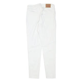 LEVI'S Womens Slim White Denim Jeans W27 L25 Distressed Zip Closure
