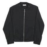 LA REDOUTE Womens Black Jacket UK 8 Polyester Zip Plain Stylish Lightweight