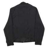 LA REDOUTE Womens Black Jacket UK 8 Polyester Zip Plain Stylish Lightweight