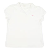 RALPH LAUREN POLO JEANS COMPANY Womens White Short Sleeve Plain XL Cotton Blend