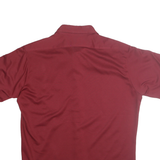 RICHMAN BROTHERS Mens Maroon Plain Shirt M Short Sleeve Button Collar