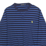 POLO RALPH LAUREN Mens Blue & Navy Stripe Crew Neck S Cotton Blend Sweatshirt