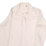 ALIVE STUART Womens Cream Cotton Shirt M Classic Button Long Sleeve