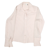 ALIVE STUART Womens Cream Cotton Shirt M Classic Button Long Sleeve