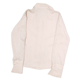ALIVE STUART Womens Cream Cotton Shirt M Classic Button Long Sleeve