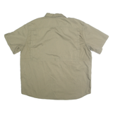CARHARTT Mens Beige Cotton Blend Short Sleeve Work Shirt 2XL Holt Ag Solutions