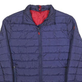 POLO STYLE Mens Blue & Red Lightweight Zip Jacket M Polyester Puffer Stylish