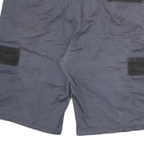 DICKIES Mens Shorts Grey & Black Cargo M W36 Workwear Cotton Pockets