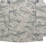 Womens Beige Camouflage Military Cotton Blend Jacket M Button Closure Plain