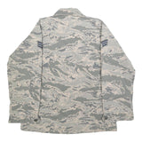 Womens Beige Camouflage Military Cotton Blend Jacket M Button Closure Plain