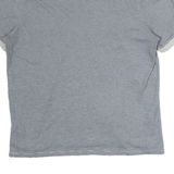 CALVIN KLEIN Mens Grey & Blue Stripe Polo Shirt Short Sleeve S Cotton Casual Top