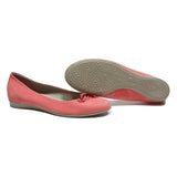 ECCO Womens Ballet Pumps Leather Pink UK 7 Comfortable Stylish Casual