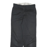 DICKIES Mens Cotton Blend Black Regular Fit Straight Trousers W30 L30 Workwear