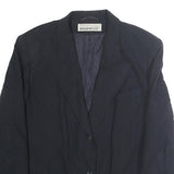 RICHARD MULLER Womens Black Wool Classic Button Jacket L Tailored Plain