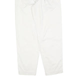 GAP Womens Cotton Blend White Relaxed Tapered Trousers W26 L32 Casual Zip