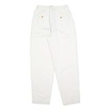 GAP Womens Cotton Blend White Relaxed Tapered Trousers W26 L32 Casual Zip
