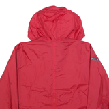 TOMMY JEANS Womens Red Zip Hooded Jacket XL Polyester Casual Lightweight Shell