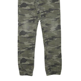SKATE NATION Mens Cotton Blend Camo Slim Drawstring Trousers W30 L30 Casual