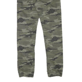 SKATE NATION Mens Cotton Blend Camo Slim Drawstring Trousers W30 L30 Casual