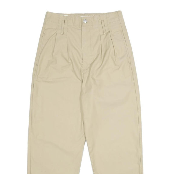 LEVI'S Womens Cotton Blend Beige Loose Straight Trousers W26 L28 Casual