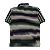 Tommy Hilfiger Striped Polo Shirt - Medium Green Cotton