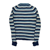 Tommy Hilfiger Striped Sweater - Large Blue Cotton