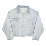 Mens Light Blue Denim Jacket XL Cotton Button Closure Casual Classic Fit