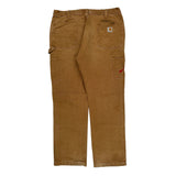 Carhartt Double Knee Carpenter Pants - 36W 32L Brown Cotton