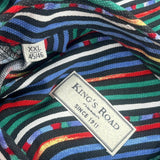 Kings Road Striped Short Sleeve Shirt - 2XL Multicoloured Polyester