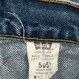 Levis 505 Jeans - 31W 30L Blue Cotton