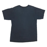 GILDAN Mens Black Chicago Blues Graphic T-Shirt L Short Sleeve Crew Neck Cotton