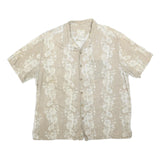 OCEAN & COAST Mens Beige & Cream Floral Pattern Shirt 2XL Casual Holiday Style