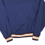 Mens Blue Orange White Plain Track Jacket M Polyester Blend Zip Sporty Casual