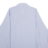POLO RALPH LAUREN Mens Blue Check Shirt L Classic Cotton Long Sleeve Button