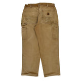 Carhartt Double Knee Carpenter Trousers - 32W 30L Brown Cotton