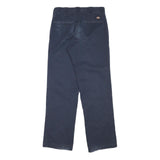 DICKIES Mens Cotton Blend Regular Navy Blue Trousers W28 L30 Workwear Zip