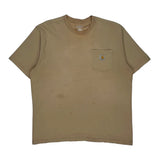 Carhartt T-Shirt - Large Beige Cotton