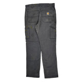 Carhartt Double Knee Carpenter Trousers - 34W 34L Grey Cotton