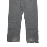 CARHARTT Mens Regular Grey Cotton Blend Regular Fit Trousers W34 L30 Workwear
