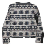 IN VOGUE Womens Black & White Geometric Pattern Jacket M Polyester Blend Button