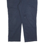DICKIES Mens Cotton Blend Navy Relaxed Straight Trousers W40 L30 Workwear Zip