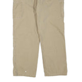 CARHARTT Mens Regular Fit Beige Cotton Blend Straight Leg Trousers W36 L32