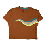 Patagonia Cropped T-Shirt - Small Orange Cotton