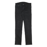LEVI'S Mens Slim Black Denim Slim Jeans W32 L34 Zip Cotton Blend Casual