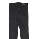 LEVI'S Mens Slim Black Denim Slim Jeans W32 L34 Zip Cotton Blend Casual