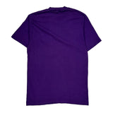 Blank Bvd Single Stitch T-Shirt - Large Purple Cotton