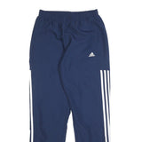 ADIDAS Mens Joggers Blue White Slim Tapered S W25 L30 Sports Track Pants