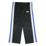 QUILOMBO Mens Joggers Black White & Blue L W37 L29 Polyester Blend Relaxed